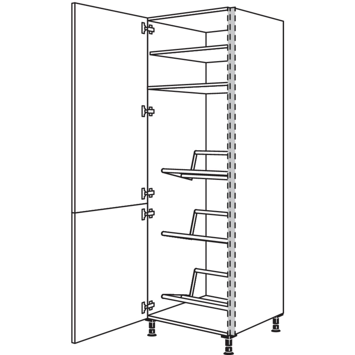 Nobilia XL-Hochschrank fuer Getraenkekisten NHSGTK60-1X 34996