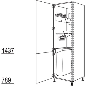 Nobilia XL-Hochschrank mit Multifunktionshalterung Laundry-Area NHSOS60-3X 56916