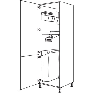 Nobilia XL-Hochschrank mit Ordnungssystem Laundry-Area HDOS60-2X 40242