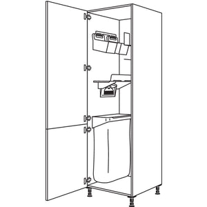 Nobilia XL-Hochschrank mit Ordnungssystem Laundry-Area HDOS50-3X 50241