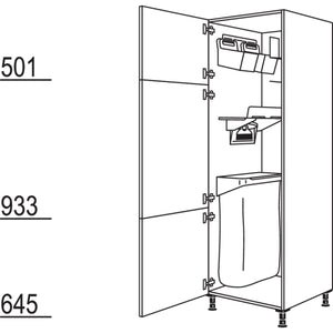 Nobilia XL-Hochschrank mit Ordnungssystem Laundry-Area HOS60-1X 30240