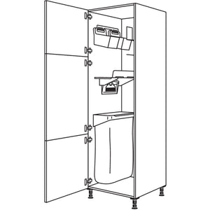 Nobilia XL-Hochschrank mit Ordnungssystem Laundry-Area HOS60-2X 40240