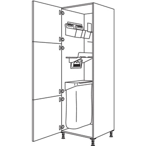 Nobilia XL-Hochschrank mit Ordnungssystem Laundry-Area HOS60-3X 50240