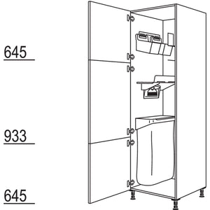 Nobilia XL-Hochschrank mit Ordnungssystem Laundry-Area HOS60-3X 50240