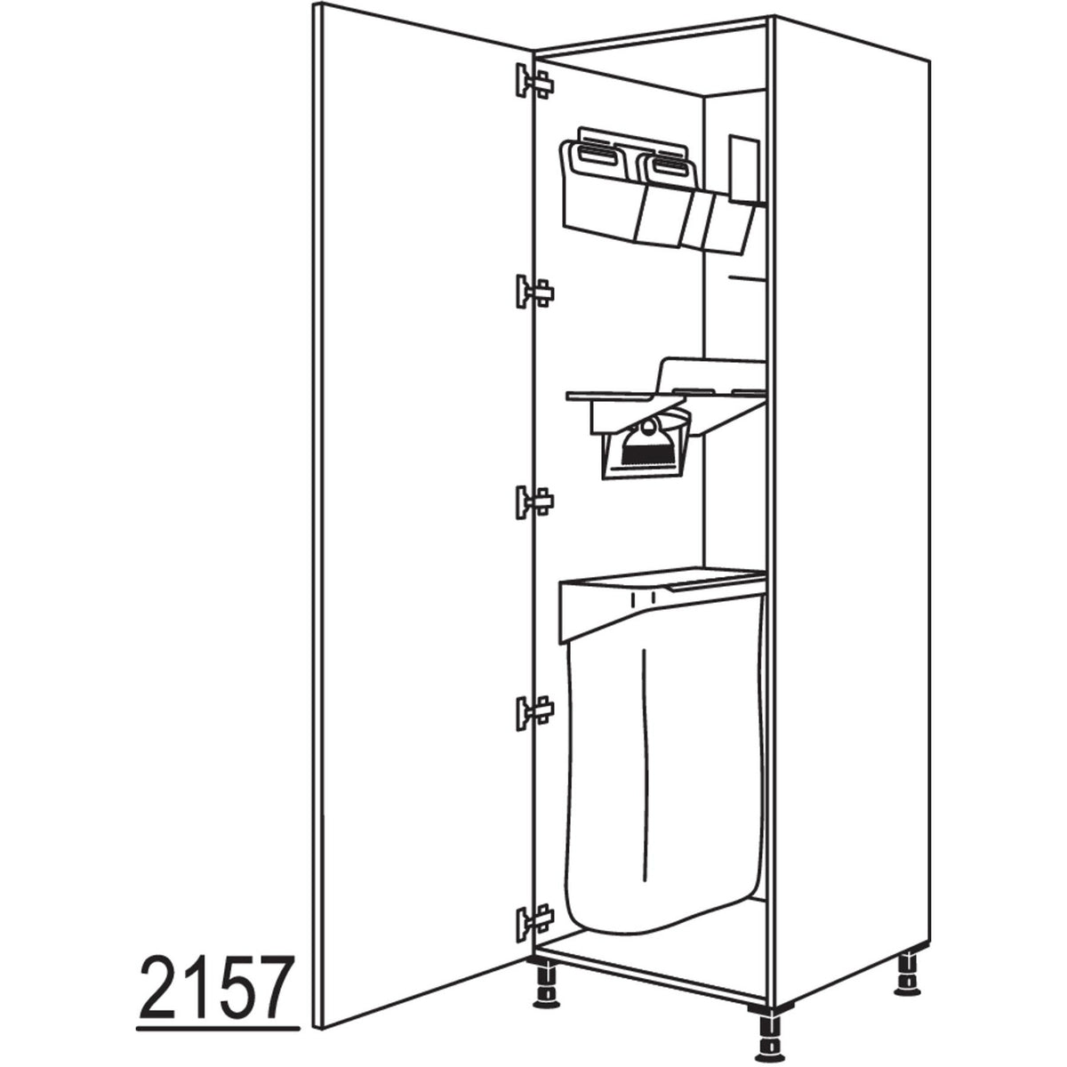 nobilia XL-Hochschrank mit Ordnungssystem Laundry-Area HOSF50-2X 40267