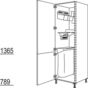 Nobilia XL-Hochschrank mit Ordnungssystem Laundry-Area NHSOS50-2X 45915
