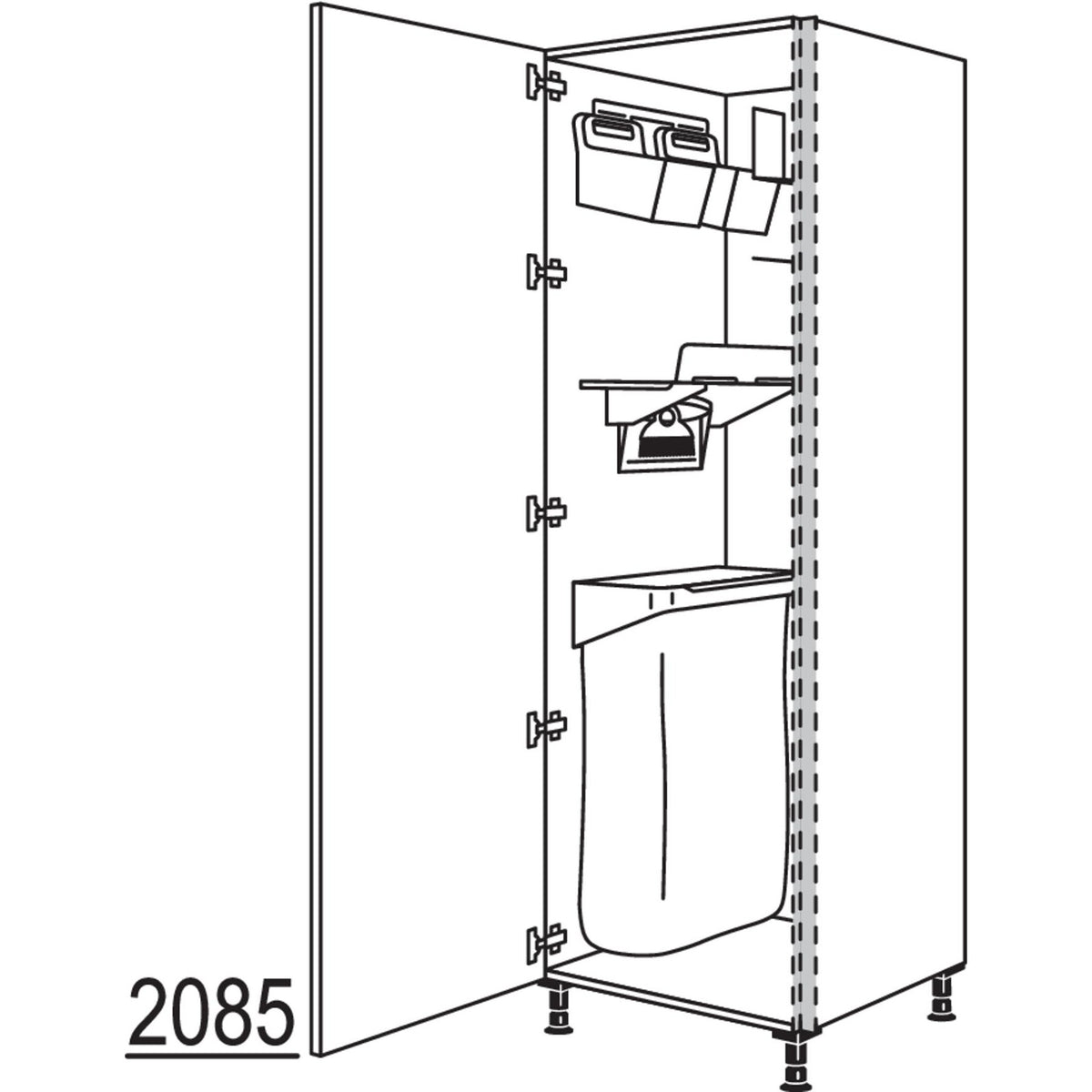 nobilia XL-Hochschrank mit Ordnungssystem Laundry-Area NHSOSF50-1X 34950