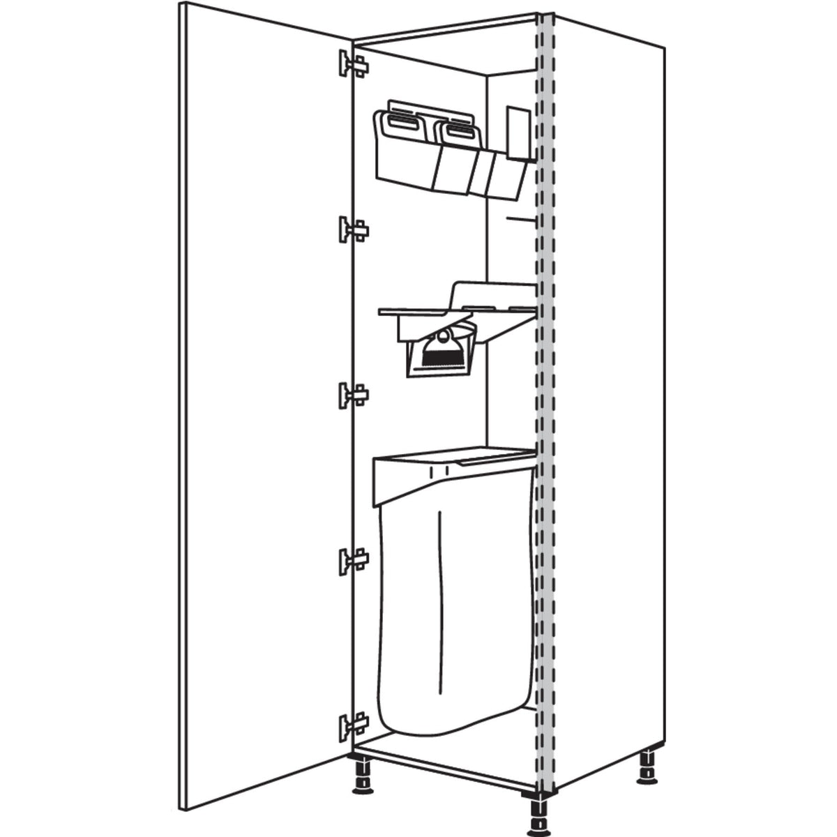nobilia XL-Hochschrank mit Ordnungssystem Laundry-Area NHSOSF60-2X 45949