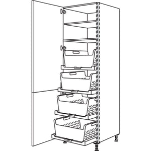 Nobilia XL-Hochschrank mit Waeschekorb-Tablar Laundry-Area NHSWTAB60-2X 45917