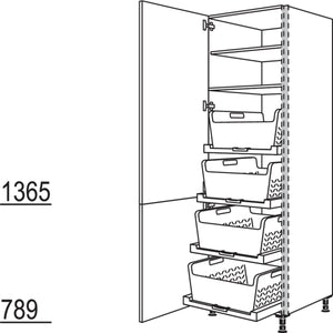 Nobilia XL-Hochschrank mit Waeschekorb-Tablar Laundry-Area NHSWTAB60-2X 45917