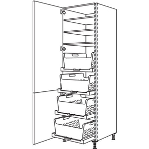 Nobilia XL-Hochschrank mit Waeschekorb-Tablar Laundry-Area NHSWTAB60-3X 56917