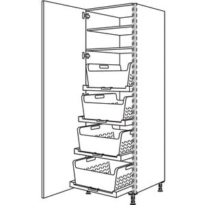 nobilia XL-Hochschrank mit Waeschekorb-Tablar Laundry-Area NHSWTABF60-1X 30310