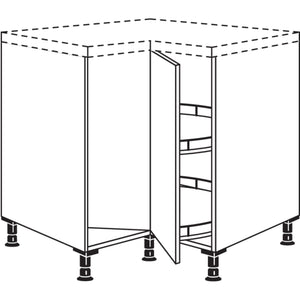 Nobilia XL-Karussell-Eckschrank UEDK90-X 37093