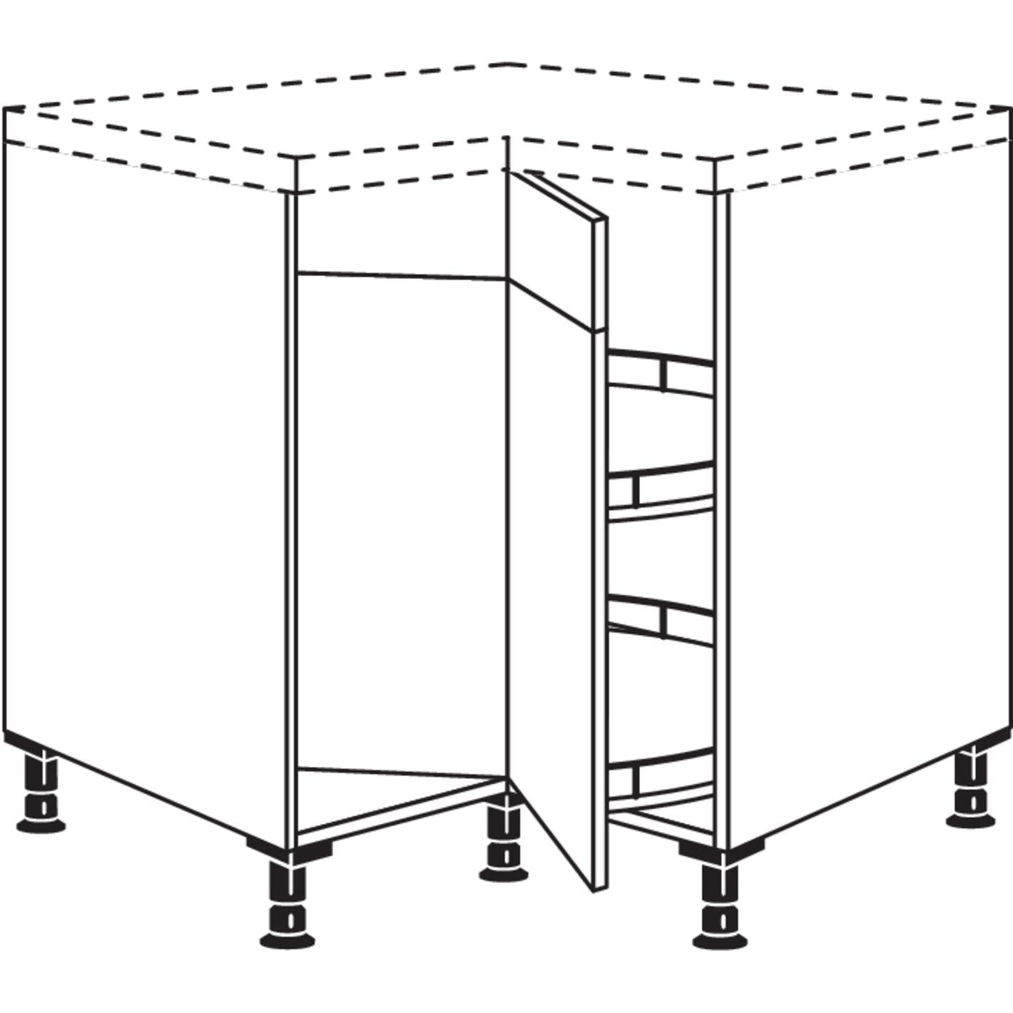 nobilia XL-carrusel-esquinero UEK90-X 90 cm