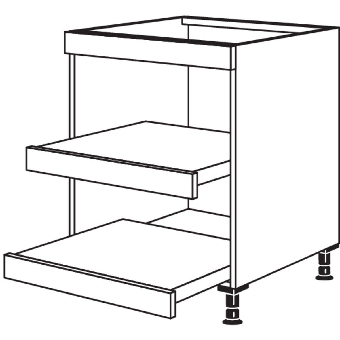 Nobilia XL-Kochstellenschrank Landhaus mit Tablarauszuegen KATAL60-X 35766