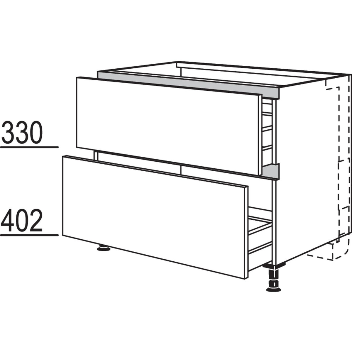 nobilia XL-Kochstellenschrank fuer Panorama-Kochfeldabzug mit vertikalem Motor NKMP2A90-X 58329