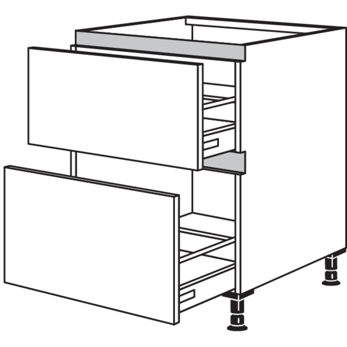 nobilia XL-kookplaatkast voor Slim Line-werkbladen NK2A60-SL-X 60 cm
