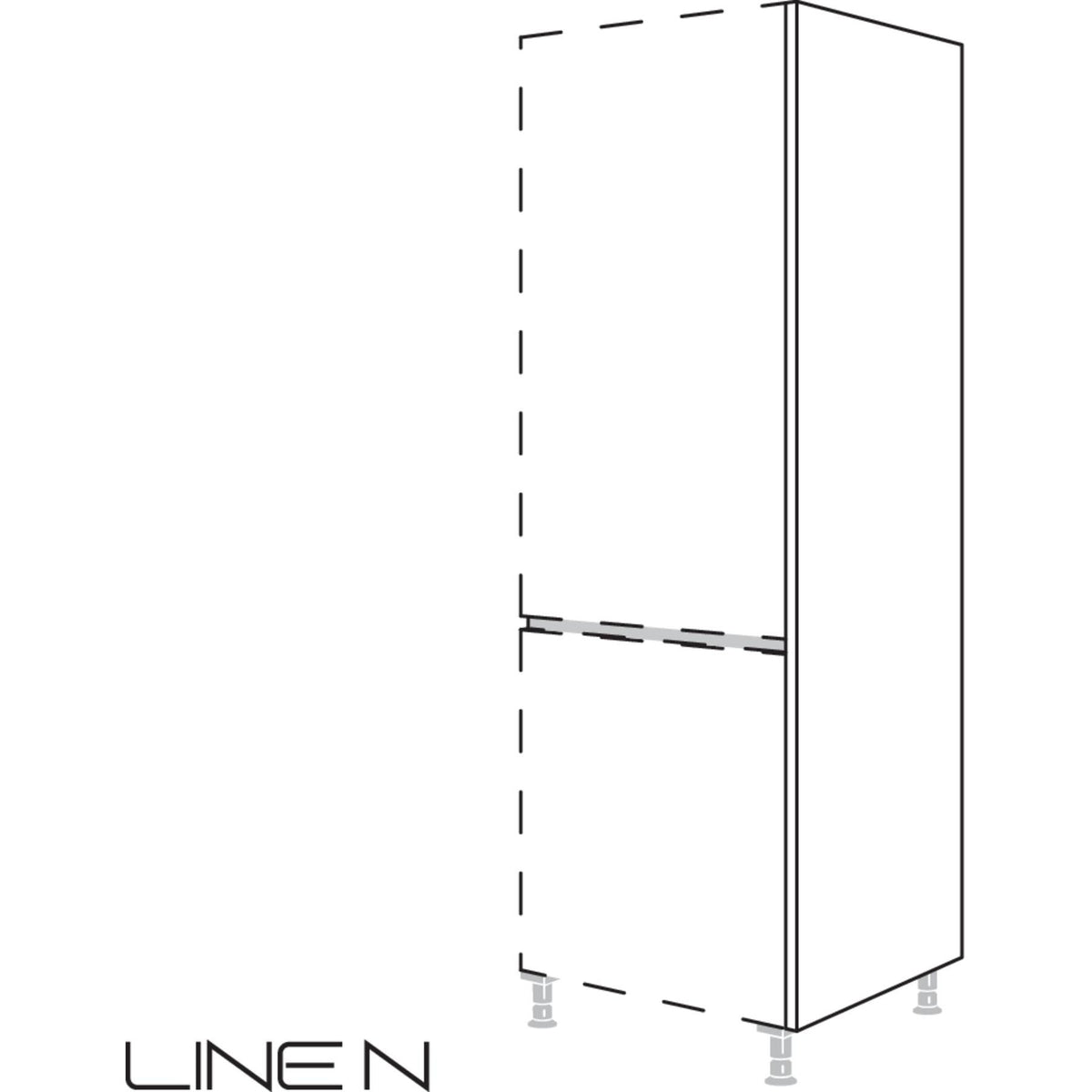 Nobilia XL-LINE N-Abschlusswange in Korpushoehe NHWK10-1X 10329