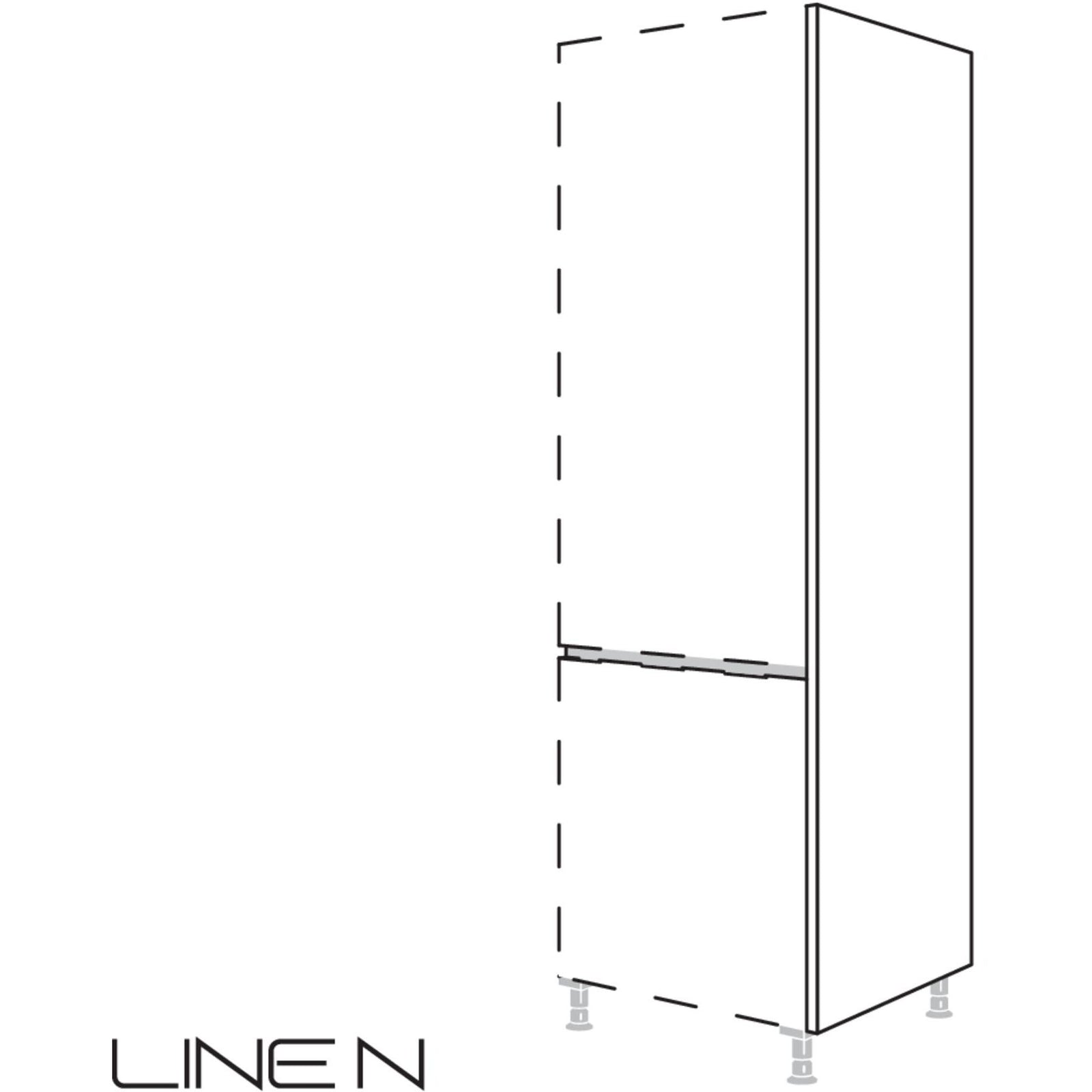 nobilia XL-LINE N-eindwand in corpushoogte NHWK16-3X
