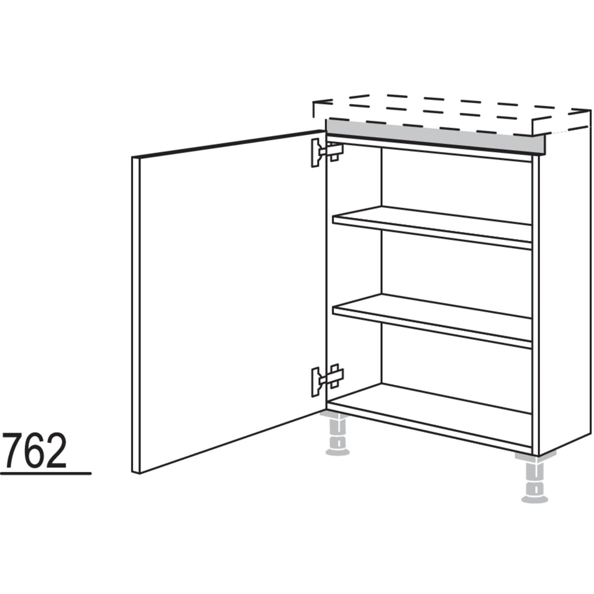 Nobilia XL-Rahmenteil fuer Inselplanungen NURTI60-X 58596