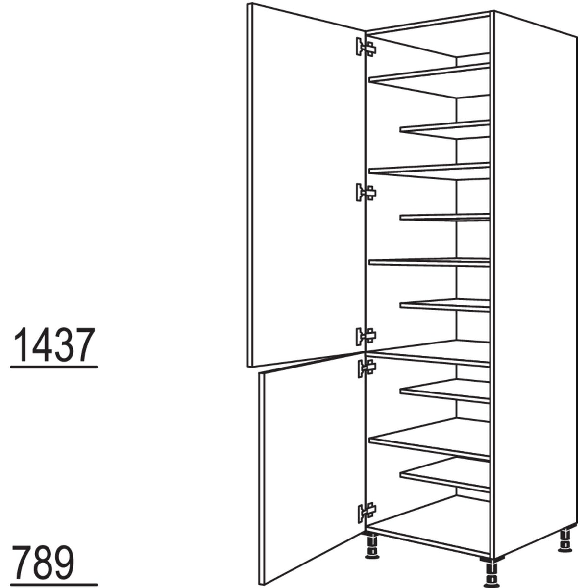 Nobilia XL-Schuhschrank HDWS60-3X 50286