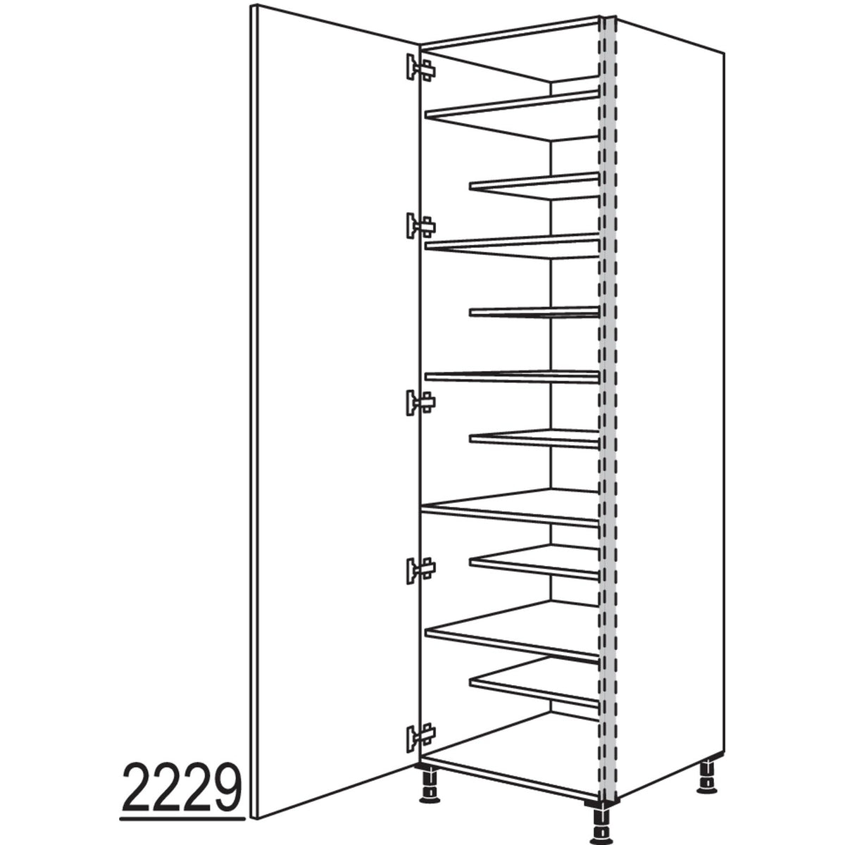 nobilia XL-Schuhschrank NHSWSF60-3X 56962