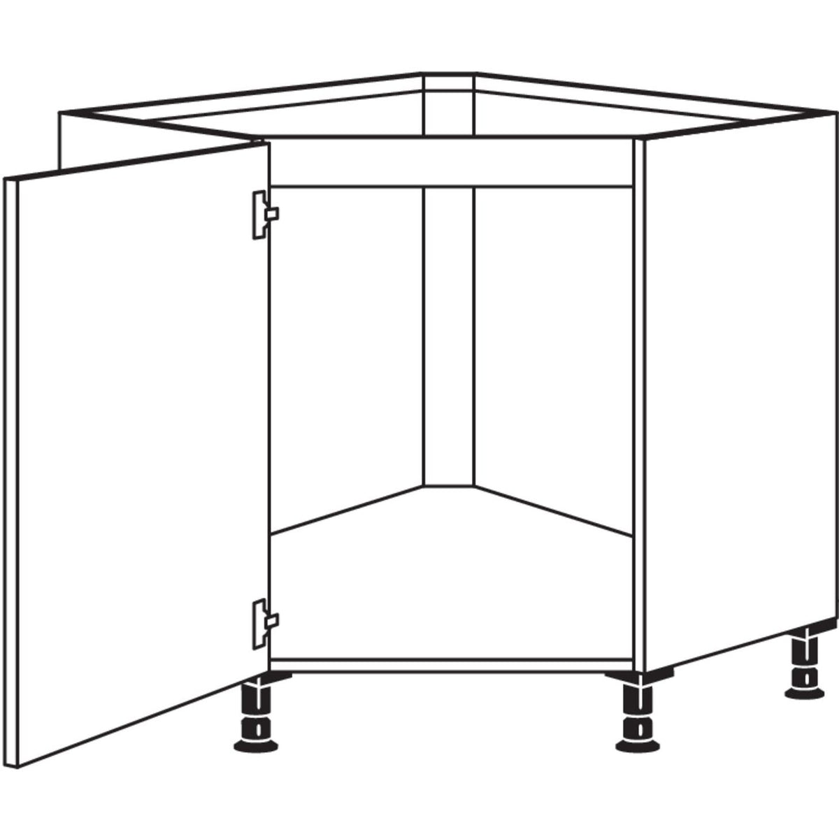Nobilia XL-Spuelen-Eckschrank- diagonal SPUED105-X 37167
