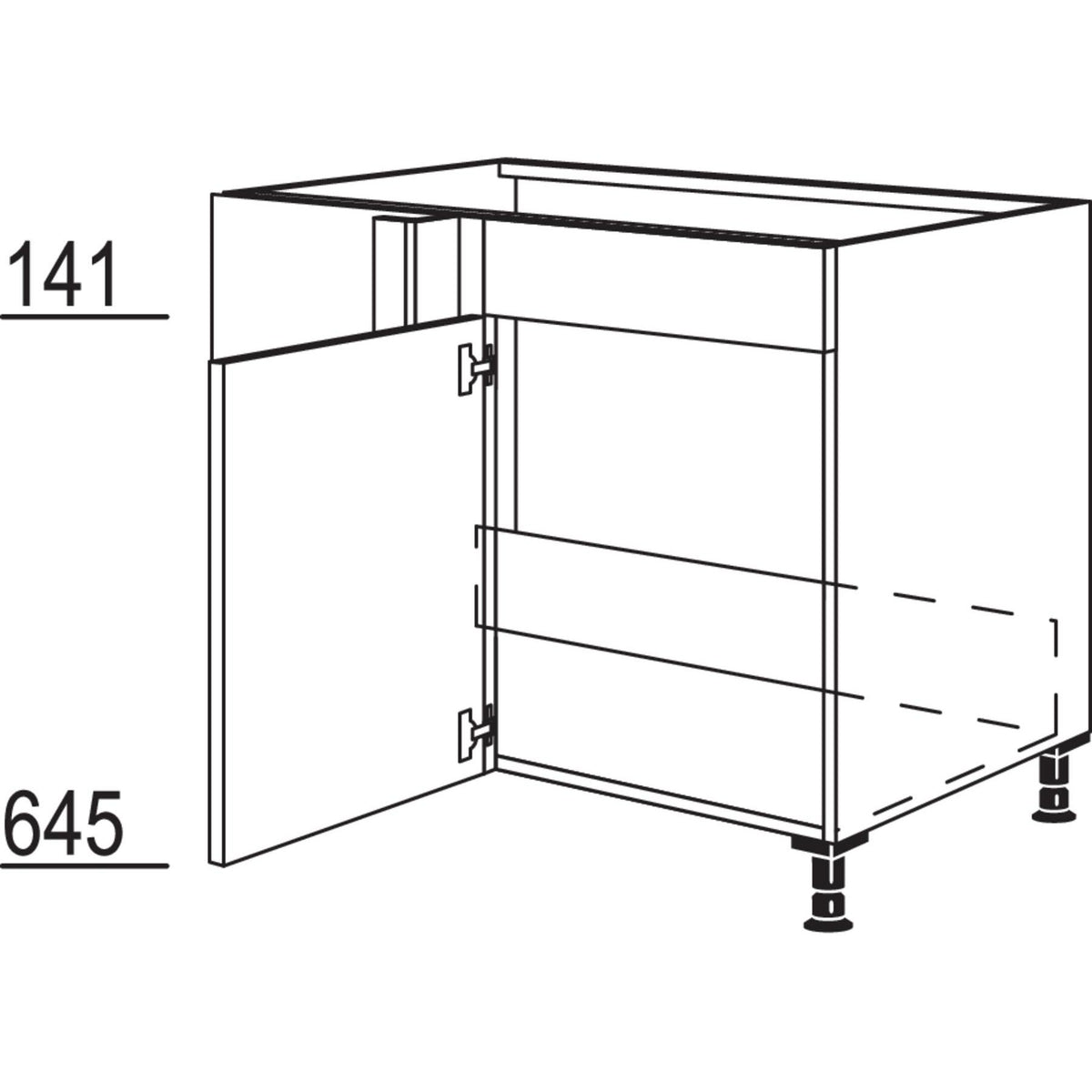 Nobilia XL-Spülen-Eckschrank SPUE100-60-X 33164