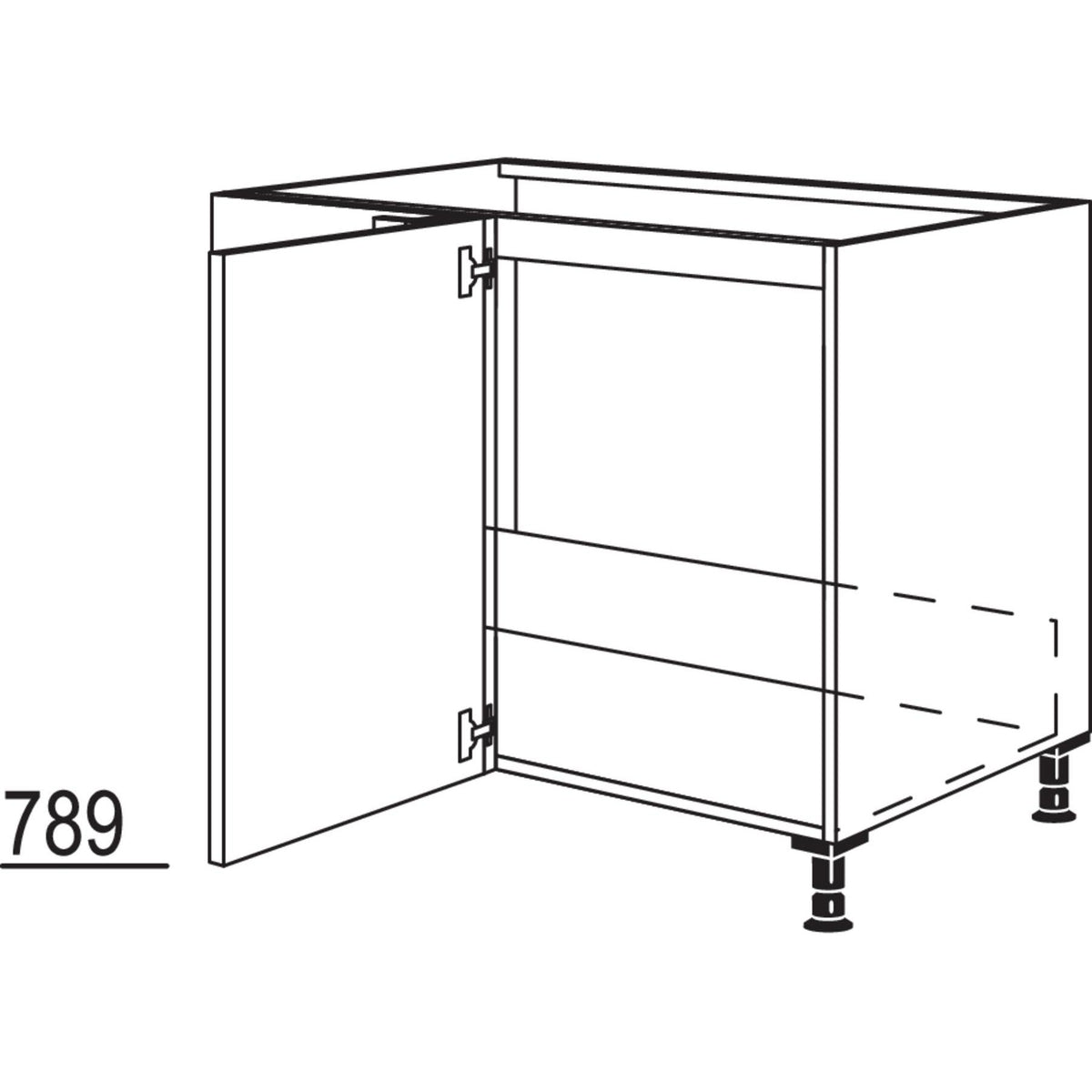 Nobilia XL-Spülen-Eckschrank SPUED90-40-X 37153