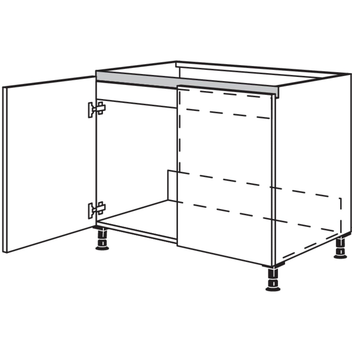 Nobilia XL-Spuelenschrank NSPU120-X 56165
