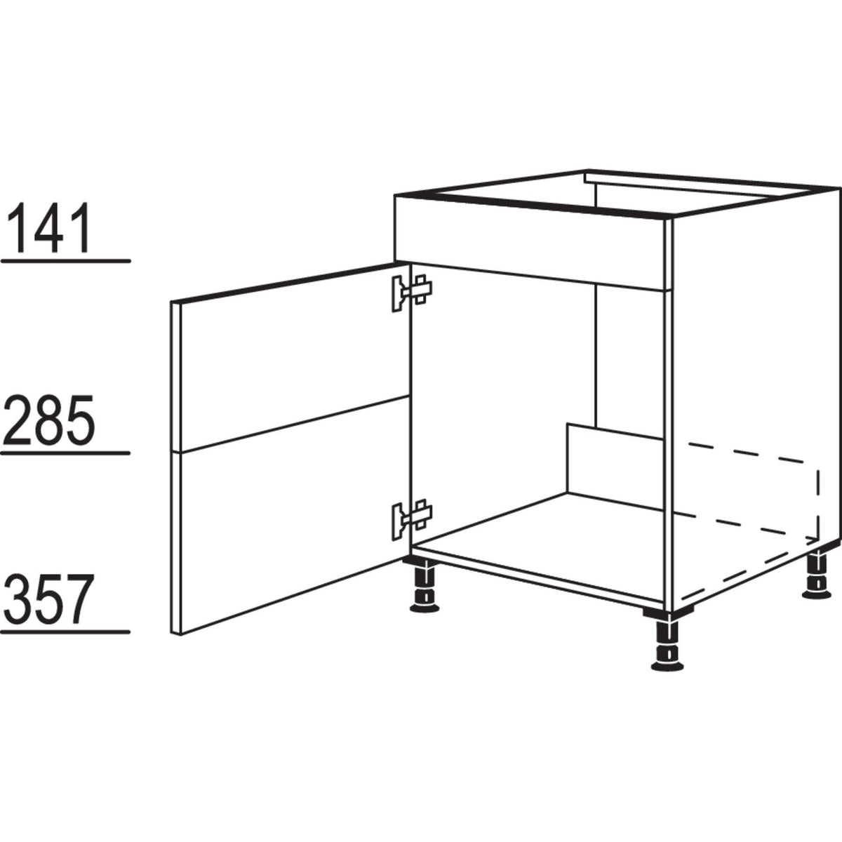Nobilia XL-Spülenschrank SPUVS2A40-X 33280