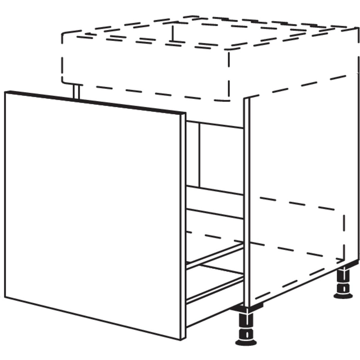 nobilia XL-Spuelenschrank fuer bauseitige Wertstoffbehaelter-Systeme SPUSTA-BW60-X 35214