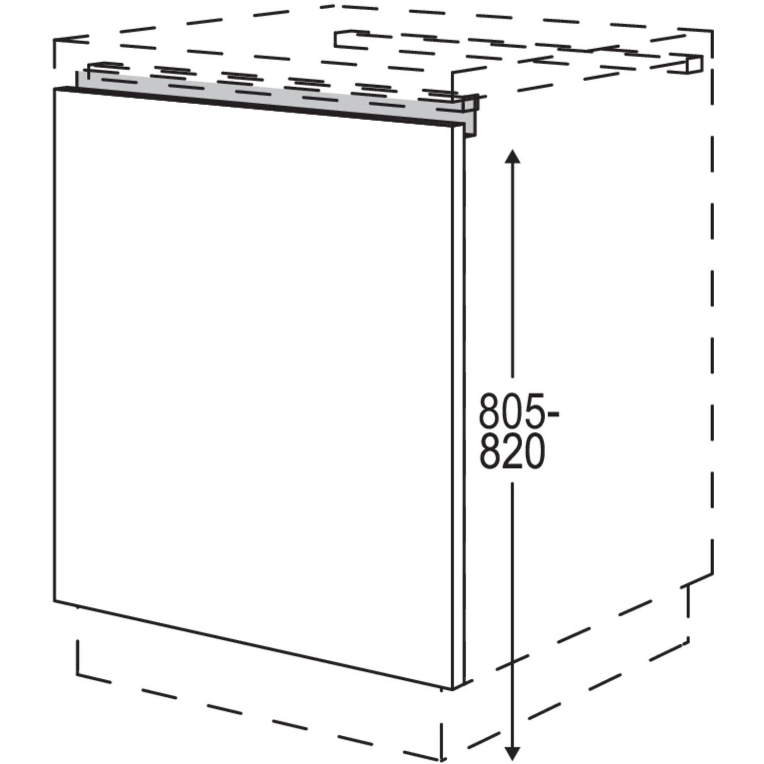 nobilia XL door front for fully integrated refrigerators and washing machines NKWSB60-X 60 cm