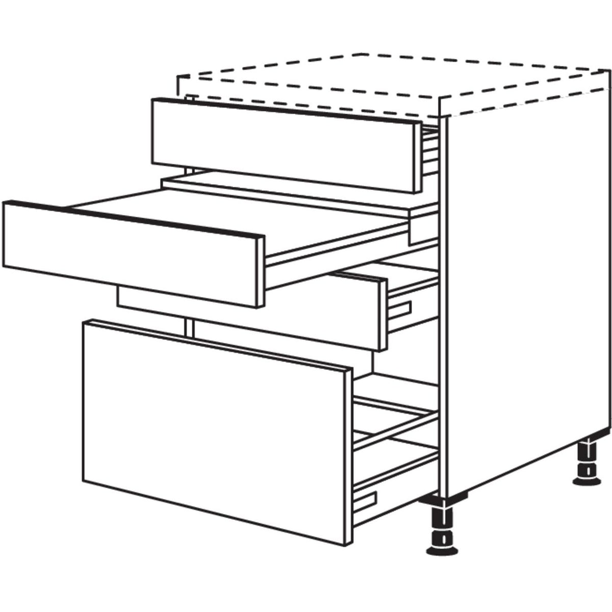 Nobilia XL-Unterschrank Ausziehtisch UTSA90-X 37147
