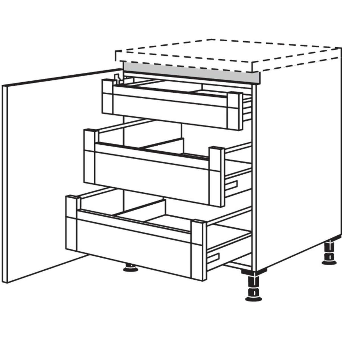 Nobilia XL-Unterschrank NUI2AI50-X 57033