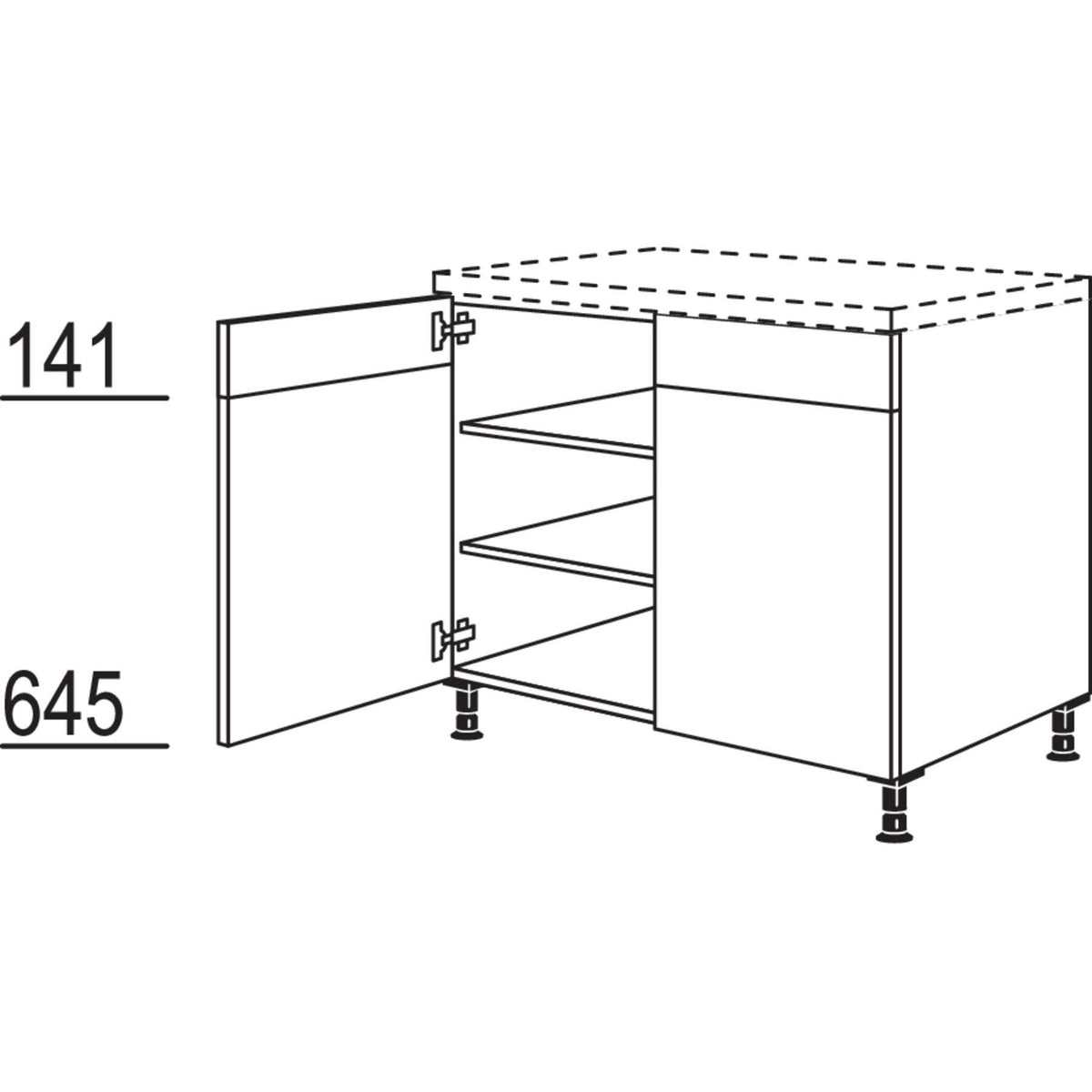 Nobilia XL-Unterschrank U90-X 33076
