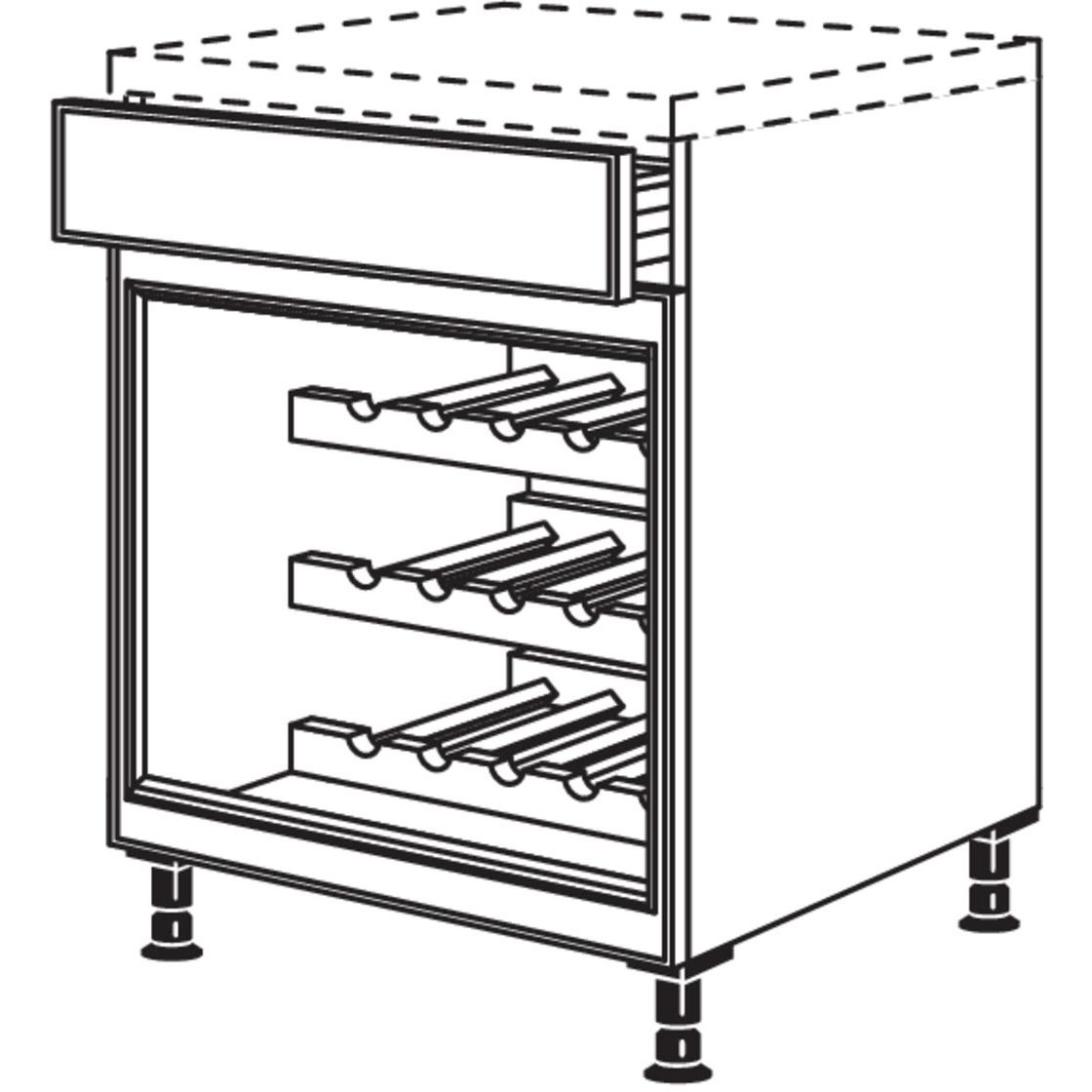 Nobilia XL-Unterschrank-Weinregal Landhaus URWF60-X 37797