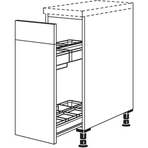 Nobilia XL-Unterschrank mit Apothekerauszug Junior UAJO30-X 33140