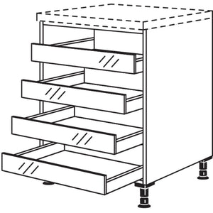 Nobilia XL-Unterschrank mit Tablarauszuegen URTA90-X 32449