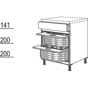 Nobilia XL-Unterschrankregal Landhaus USWK60-X 37043