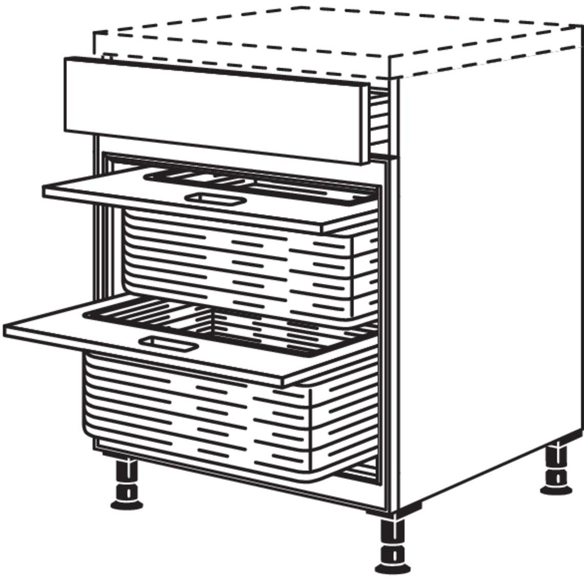 Nobilia XL-Unterschrankregal Landhaus USWK60-X 37043