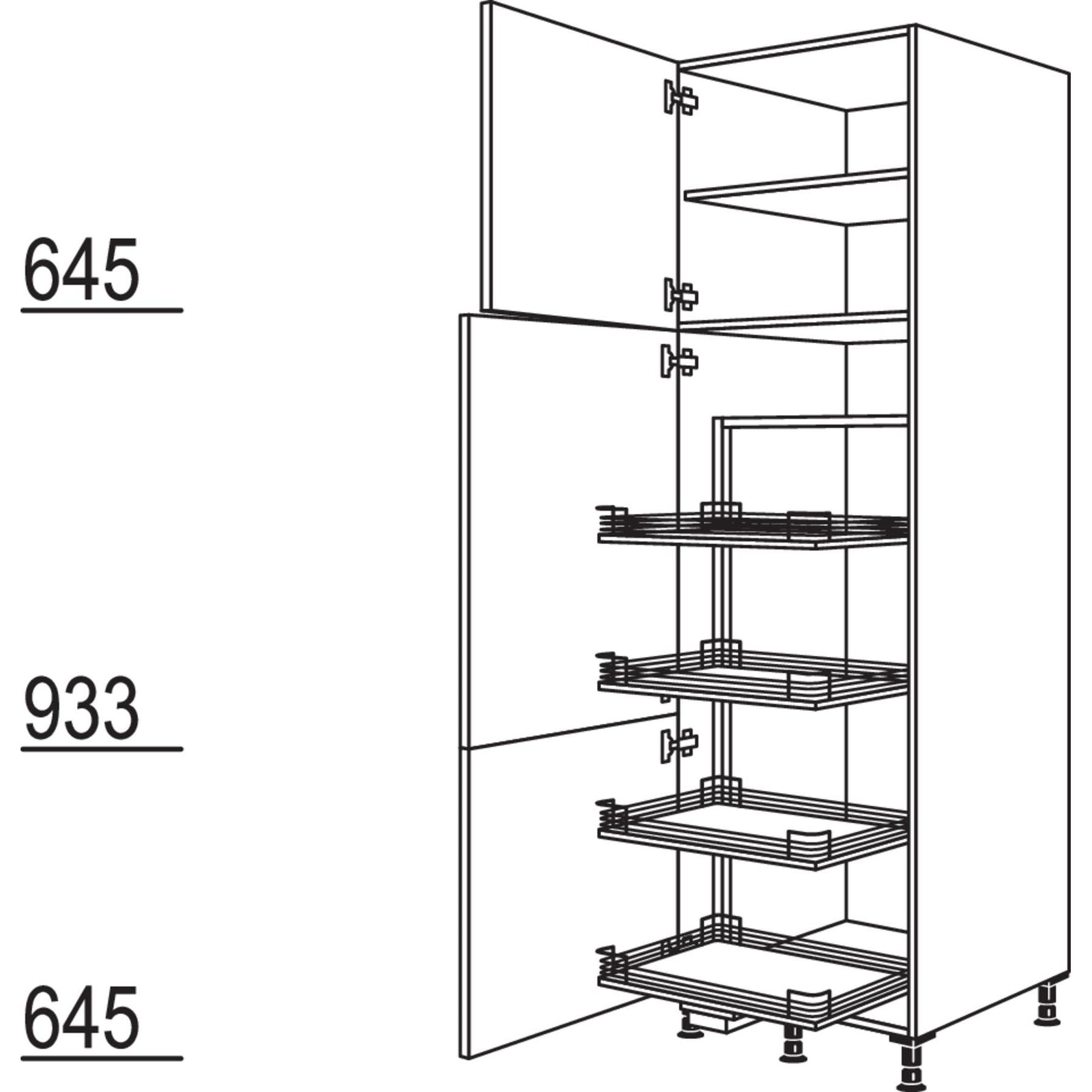 Nobilia XL-Vorratsschrank Cargo HC60-3X 51256