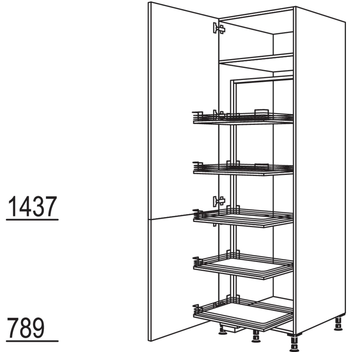 Nobilia XL-Vorratsschrank Cargo HDC60-3X 51260