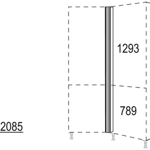 Nobilia XL-Winkelpassstueck 135-- variabel HPE135-V-1X 30823