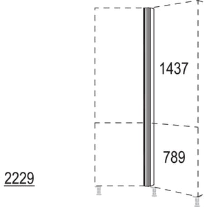 Nobilia XL-Winkelpassstueck 135-- variabel HPE135-V-3X 51823