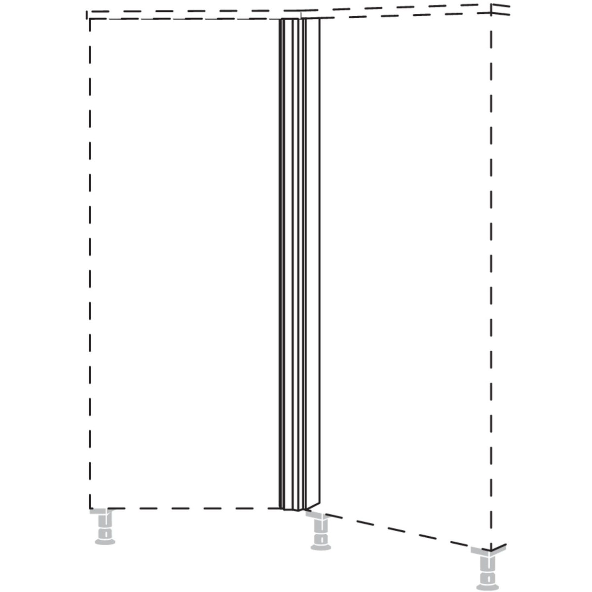 Nobilia XL-Winkelpassstueck 135-- variabel HPE135-V-X 32753