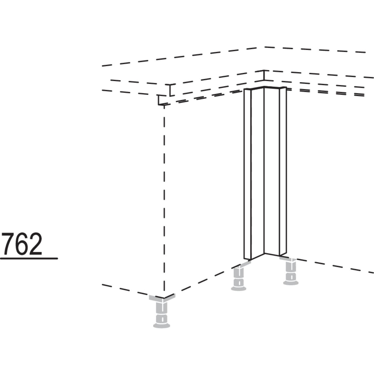 Nobilia XL-Winkelpassstück NUPE-X 57143