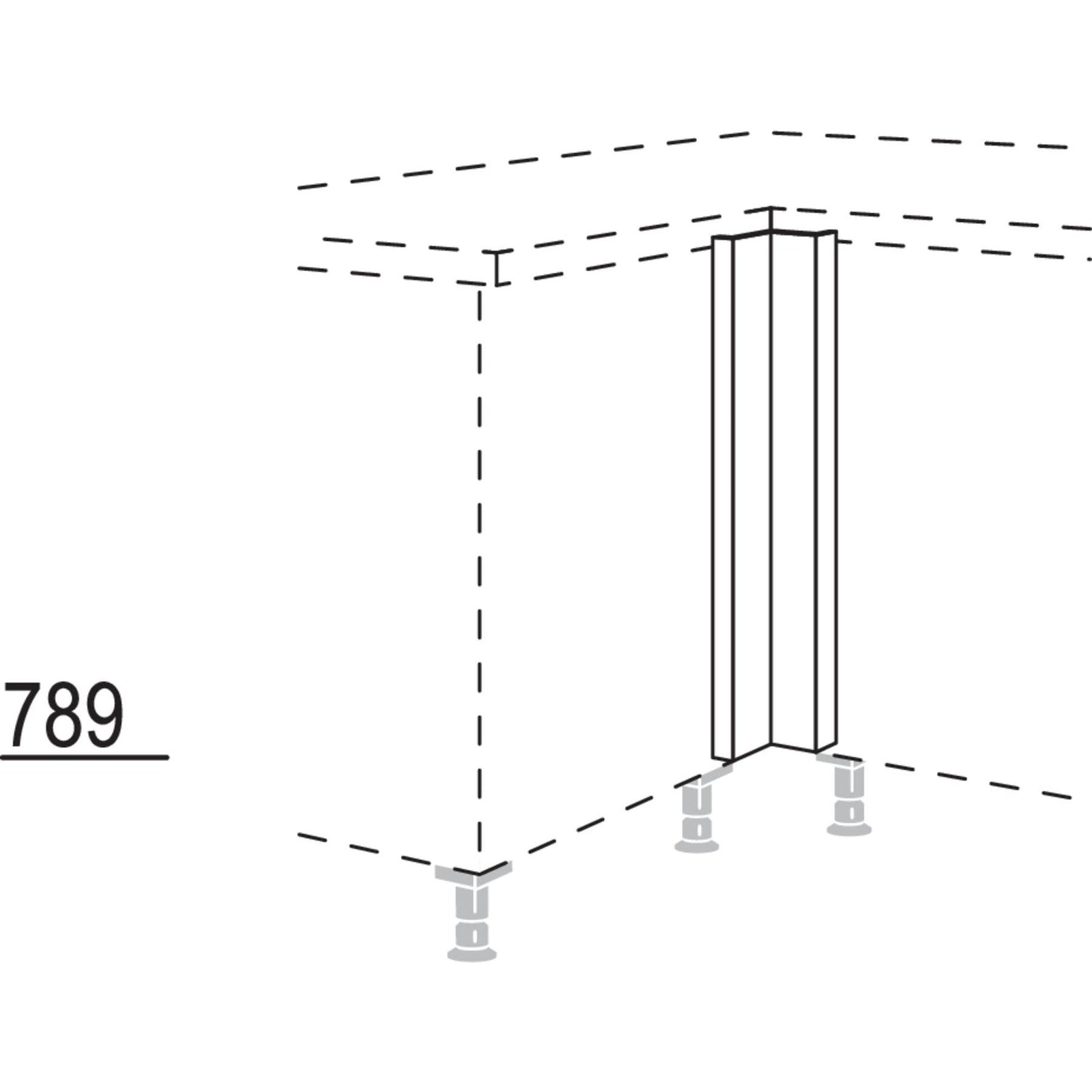 Nobilia XL-Winkelpassstueck UPE-X 37143