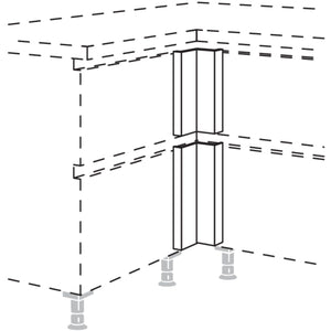 Nobilia XL-Winkelpassstueck in geteilter Optik- variabel NUPET-V-X 57177