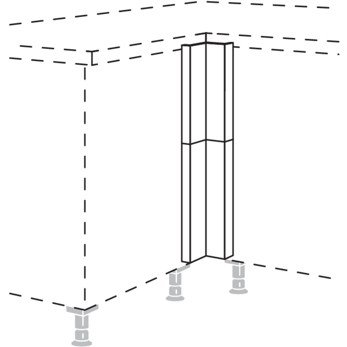 Nobilia XL-Winkelpassstueck in geteilter Optik- variabel UPE-VA-X 35144